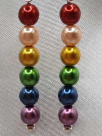 Pearly pearls - rainbow-S