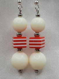 Balls & stripes - wit/rood