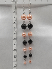 Pearly pearls - zwart/roze