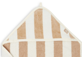 Jollein | Badcape stripe terry | Biscuit