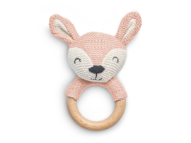 Jollein | Houten bijtring | Deer | Pale pink