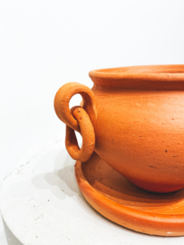 Traditional "moyo"  terracotta pot with earrings D16