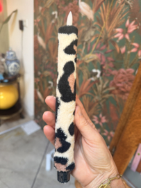 Ledkaars panterprint beige