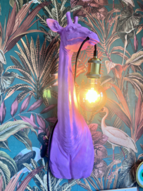 Pink giraffe lamp