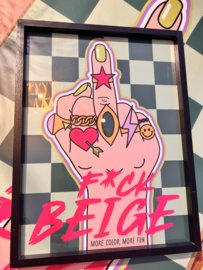 Fuck beige 30x40 cm