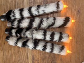 Led kaars zebraprint fluffy