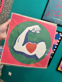 Prachtige Art-print spierbal met hart