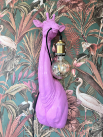 Pink giraffe lamp