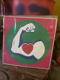 Prachtige Art-print spierbal met hart