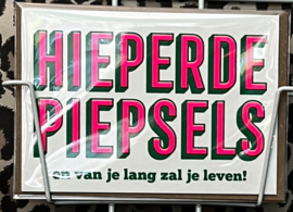 Zeefdruk kaart hieperdepiep de piepsels