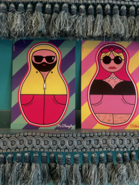 Posterprint  matroesjka vrouw