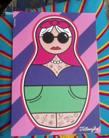 Posterprint matroesjka vrouw