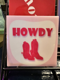 Wandtegeltje howdy