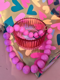 Chunky ketting roze