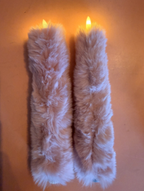 Ledkaars fluffy roze