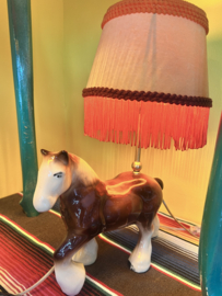 Unieke vintage paarden lamp!