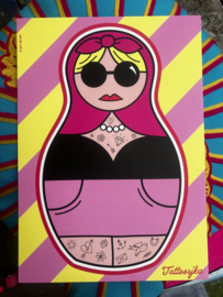 Posterprint  matroesjka vrouw