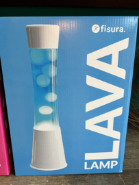Lavalamp wit blauw