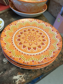 Ontbijt bord oranje 20 cm.