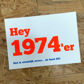 1974 zeefdruk kaart