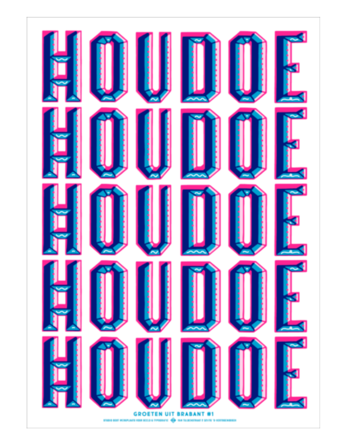 Zeefdruk houdoe kleiner formaat