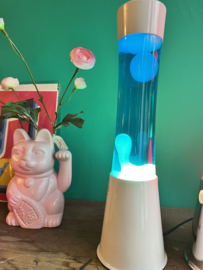 Lavalamp wit blauw