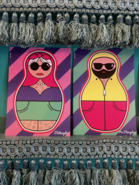 Posterprint matroesjka vrouw
