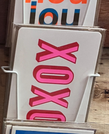 Zeefdruk kaart XOXO
