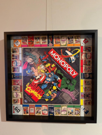 Marvel Comics Monopoly speelbord in lijst