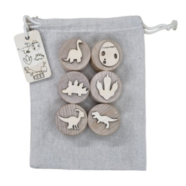 Houten stempel set - Thema Dino