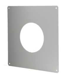 Muurplaat (aluminium) wit 80/125