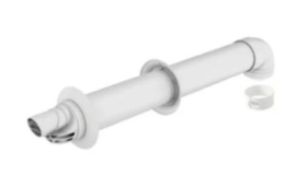 Muurdoorvoerkit 80/125 wit