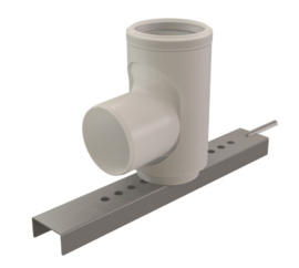 Rookgasafvoer PP 80 mm - Steunbocht 90° voor vast buis
