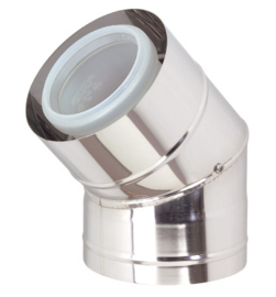 Bocht 45° PP/inox