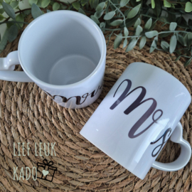 Mokken set | Mr & Mrs - Lettertype 1 -