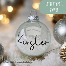 Kerstbal met naam | Sneeuw