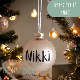 Kerstbal met naam | Pearl