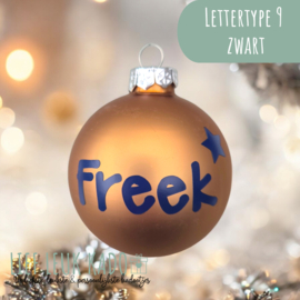 Kerstbal met naam | Peacan Brown