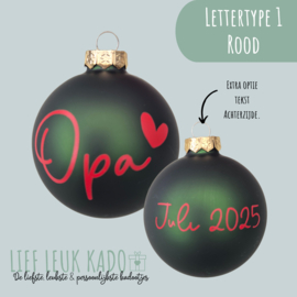 Kerstbal met naam | Pine Green