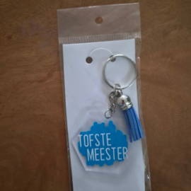 Sleutelhanger | Meester - Blauw