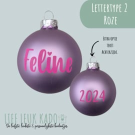 Kerstbal met naam | Lila