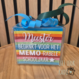 Memoblok | Meester bedankt