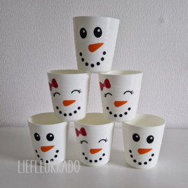 Traktatie bekers | Sneeuwpop