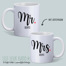 Mokken set | Mr & Mrs - Lettertype 1 -