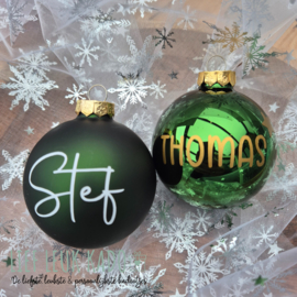 Kerstbal met naam | Pine Green