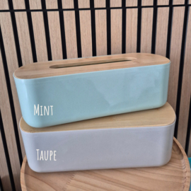 Tissuebox | Diverse teksten