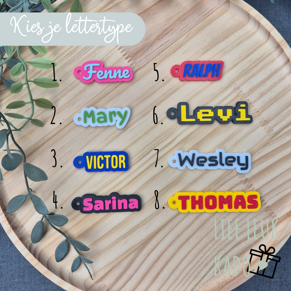 3D sleutelhanger | Met naam