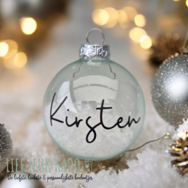 Kerstbal met naam | Sneeuw