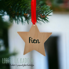 Kersthanger ster | met naam