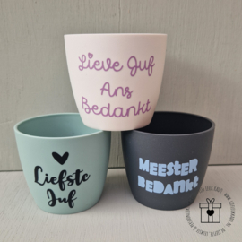 Bloempot mini | Diverse teksten
